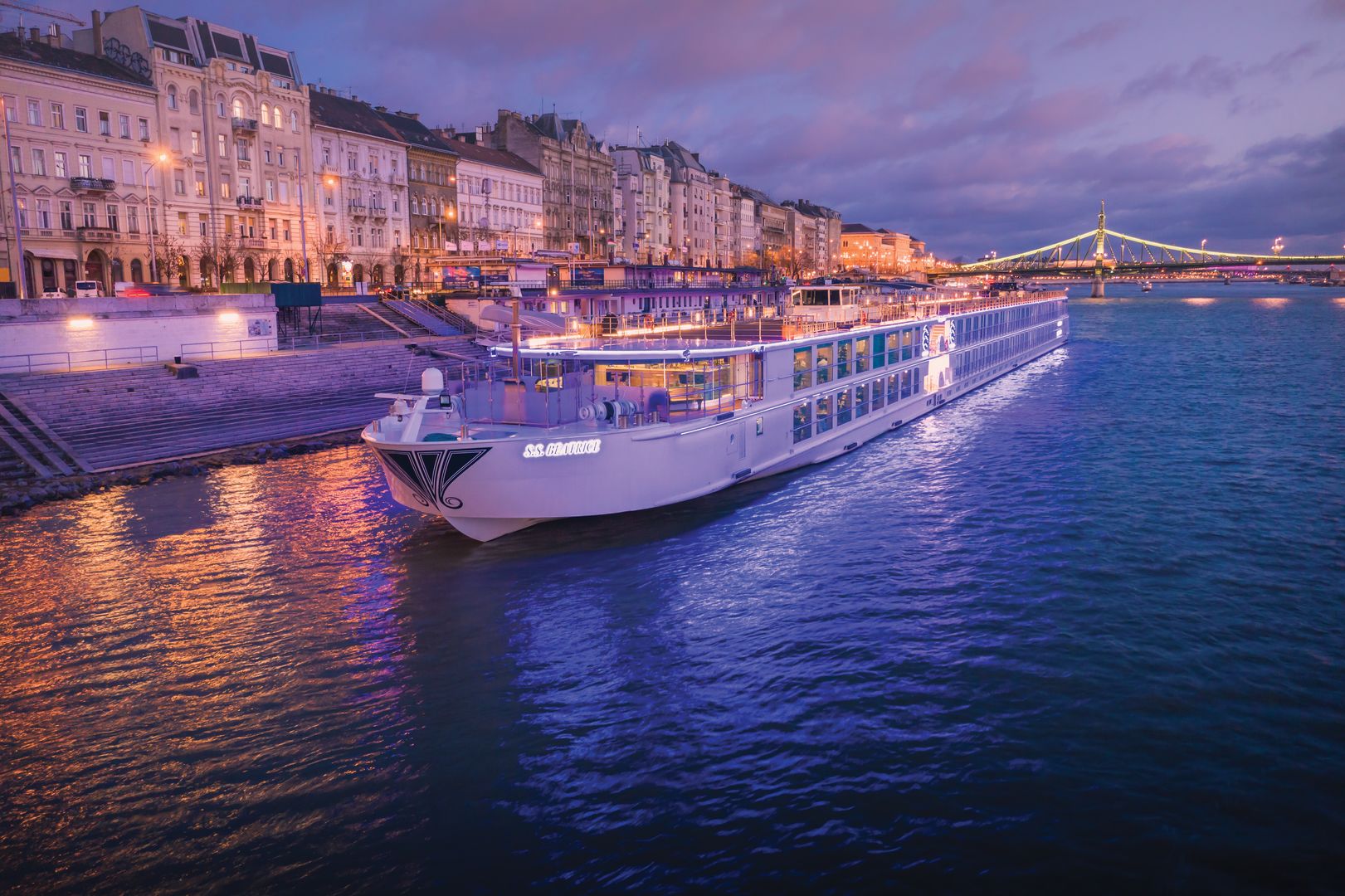 Exterior view of S.S. Beatrice in Budapest